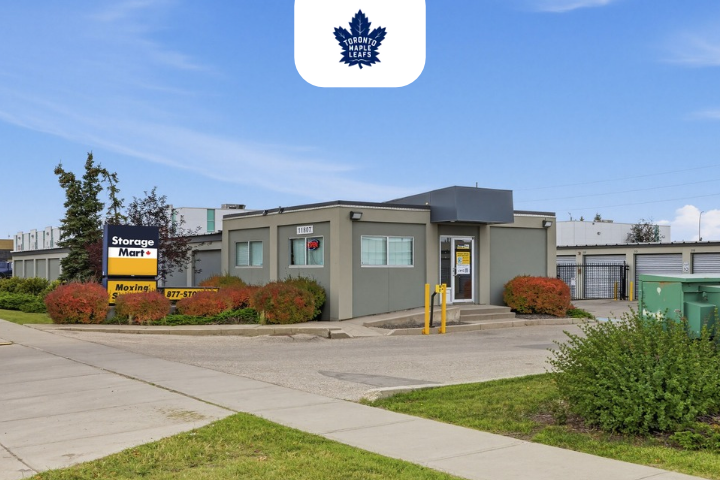 Facility exterior at StorageMart in Calgary, Alberta